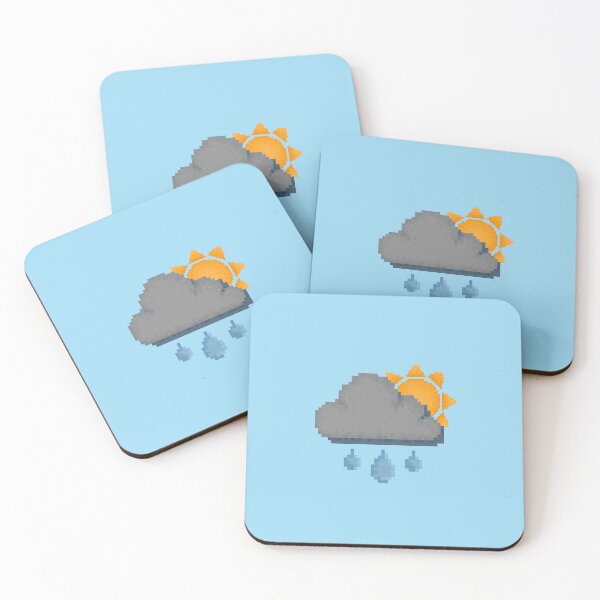 Item preview, Retro Sunny Gloomy Rain Storm Pixel Design designed and sold by 8BitTrip.