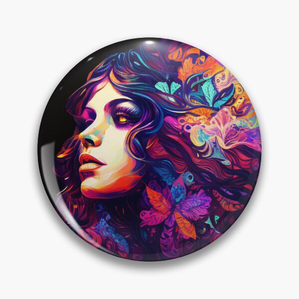 Item preview, PSYCHEDELIC LADY Midjourney AI Artwork designed and sold by davidjulie.