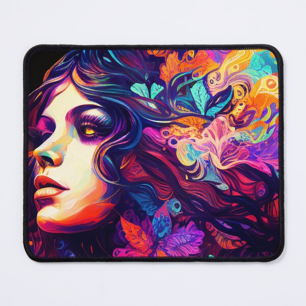 Item preview, PSYCHEDELIC LADY Midjourney AI Artwork designed and sold by davidjulie.