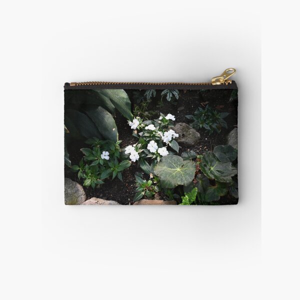Item preview, Tiny white flowers among green leaves and rocks designed and sold by dabingboshi.