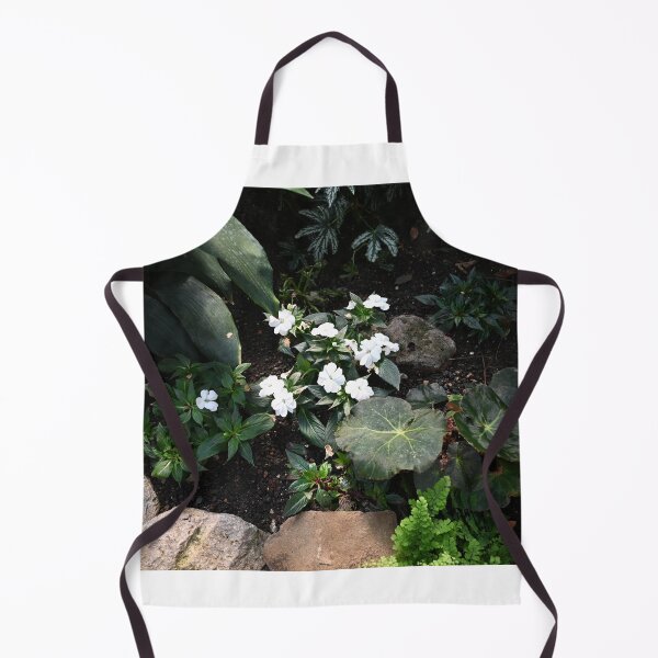 Item preview, Tiny white flowers among green leaves and rocks designed and sold by dabingboshi.