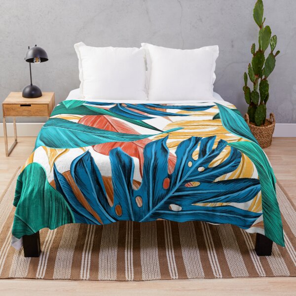 Item preview, Colorful tropical leaves designed and sold by GoDesign1.