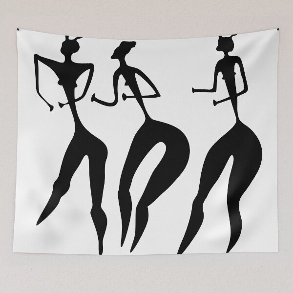 Item preview, Three Graces - three women - primitive art designed and sold by siloto.