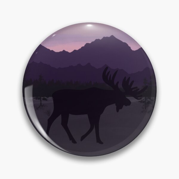 Item preview, Purple mountains moose designed and sold by SaintsPlace.