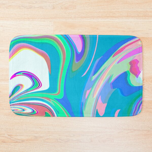 Item preview, Blue, Turquoise, Pink, Green and White Marble Pattern Design designed and sold by theprintedclub.