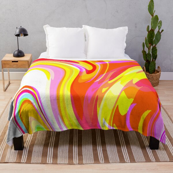 Item preview, Orange, Yellow, Neon Tones, Pink, Vibrant Tones and White Marble Pattern Design designed and sold by theprintedclub.