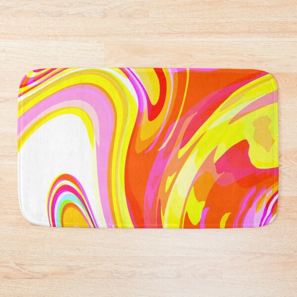 Item preview, Orange, Yellow, Neon Tones, Pink, Vibrant Tones and White Marble Pattern Design designed and sold by theprintedclub.