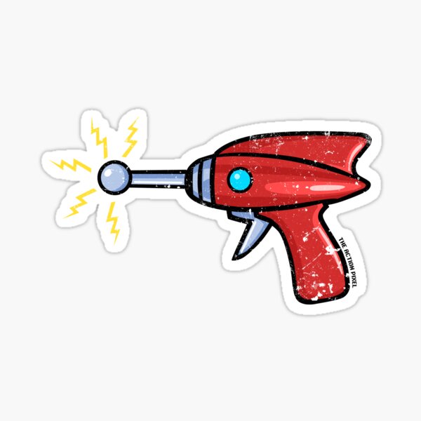 Ray Gun Stickers Redbubble - ray gun decal roblox