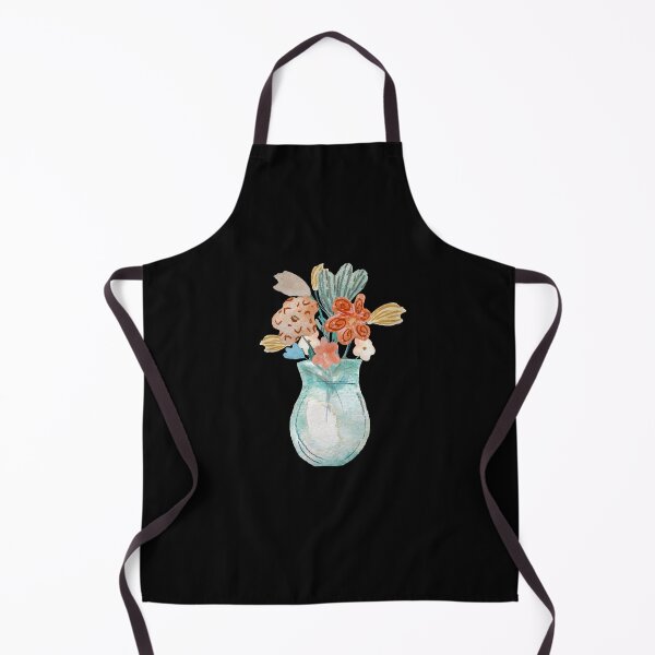 Item preview, Bouquet flower vase textured a watercolor sketch black designed and sold by Yana Mustafina | Boho Soulful Designs.