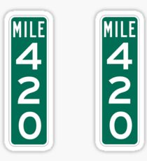 420 Mile Marker Sticker