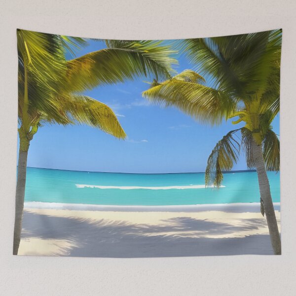 Item preview, Palm trees on a quiet beach designed and sold by brandway.