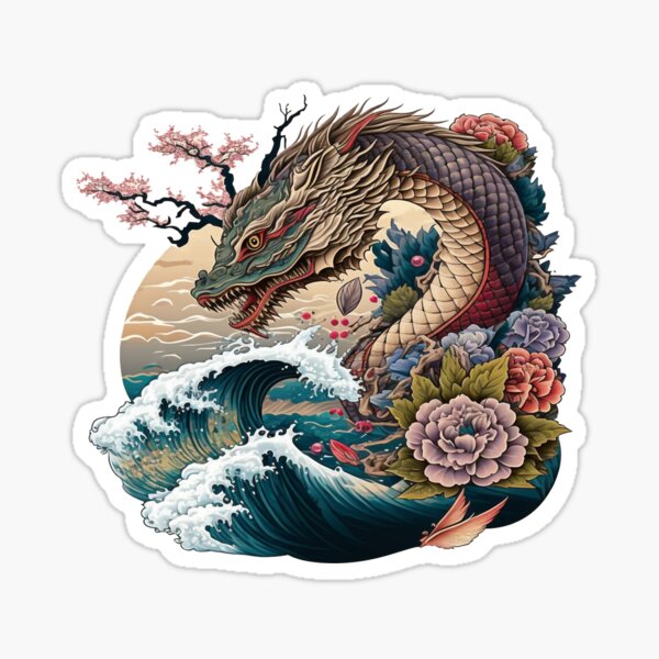 Item preview, Yakuza Dragon Tattoo designed and sold by ToyoTees.