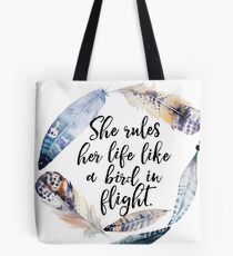 Bird in Flight - Rhiannon Lyrics Tote Bag