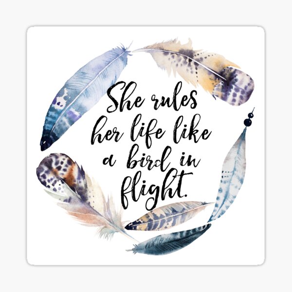 Bird in Flight - Rhiannon Lyrics Sticker