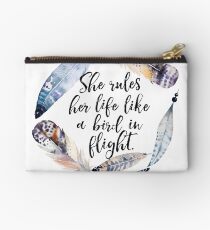 Bird in Flight - Rhiannon Lyrics Zipper Pouch