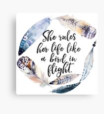 Bird in Flight - Rhiannon Lyrics Metal Print