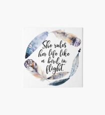 Bird in Flight - Rhiannon Lyrics Art Board