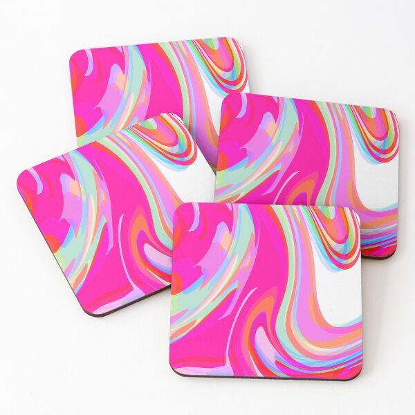 Item preview, Neon Pink, Pink Tones, Multicolor, Hot Pink and White Marble Pattern Design designed and sold by theprintedclub.