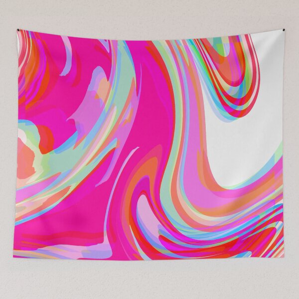 Item preview, Neon Pink, Pink Tones, Multicolor, Hot Pink and White Marble Pattern Design designed and sold by theprintedclub.