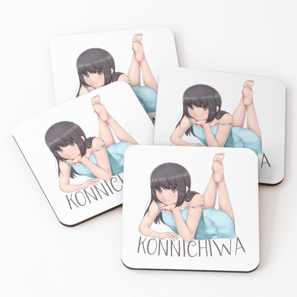 Item preview, Konnichiwa with Anime Girl designed and sold by qawistz.