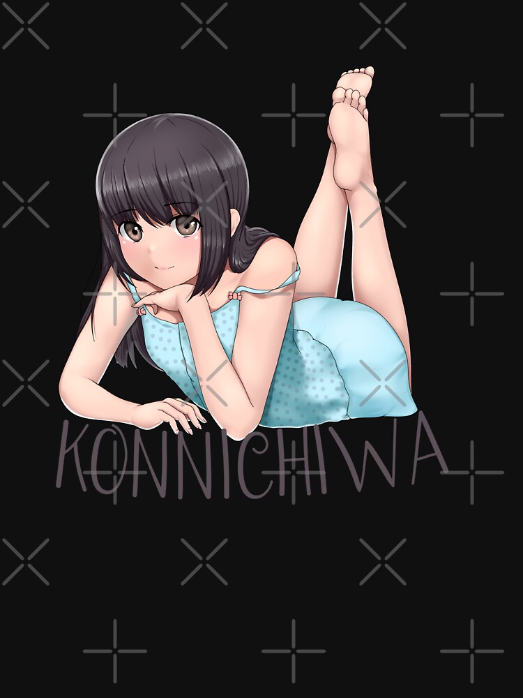 Anime Girl - Konnichiwa' Autocollant