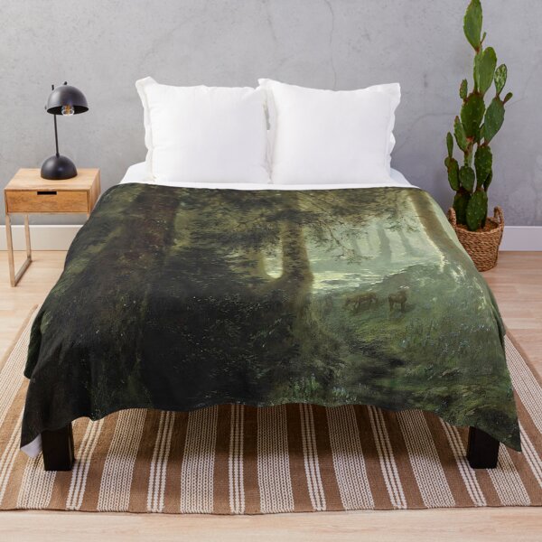 Item preview, deer in a forest landscape - Gustave Dore   designed and sold by Vintage Designs +.