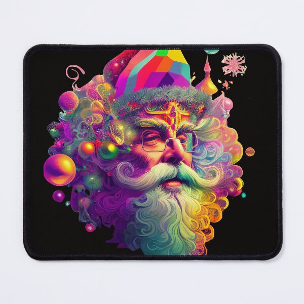 Artikelvorschau, PSYCHEDELIC SANTA Midjourney AI Artwork entworfen und verkauft von davidjulie.