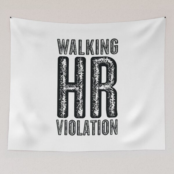 Item preview, Vintage Walking HR Violation - Black Text  designed and sold by Whimsical  Thinker.