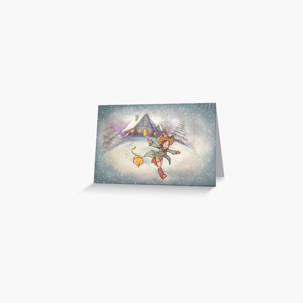 Item preview, Pepper&Carrot Holiday Card: Running on the Snow designed and sold by davidrevoy.