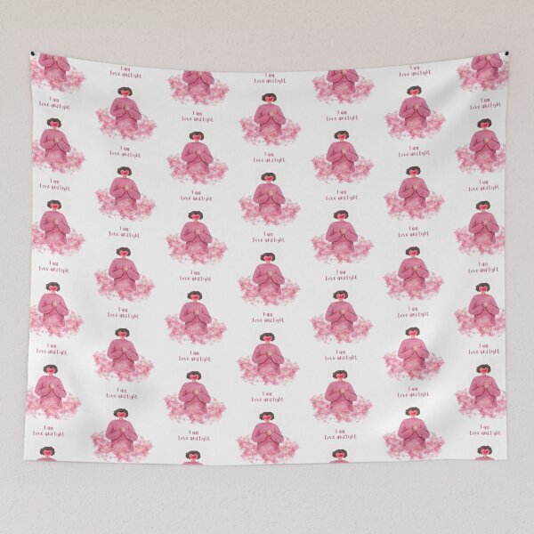 Item preview, I AM LOVE & LIGHT | affirmation | spiritual | meditation | mystical | yoga designed and sold by soulupdesign.