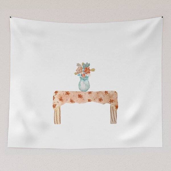 Item preview, Vase flower bouquet table textured a watercolor  designed and sold by Yana Mustafina | Boho Soulful Designs.