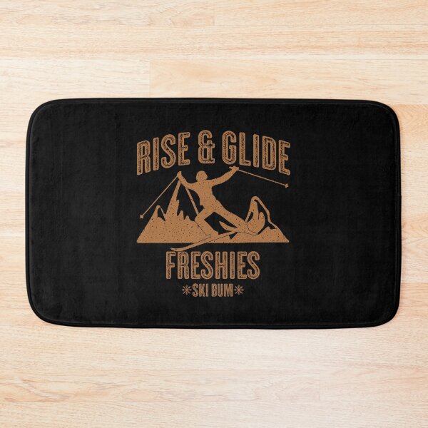 Artikelvorschau, Skifahren Rise and Glide - Vintage Dark Gold Text entworfen und verkauft von Whimsical  Thinker.