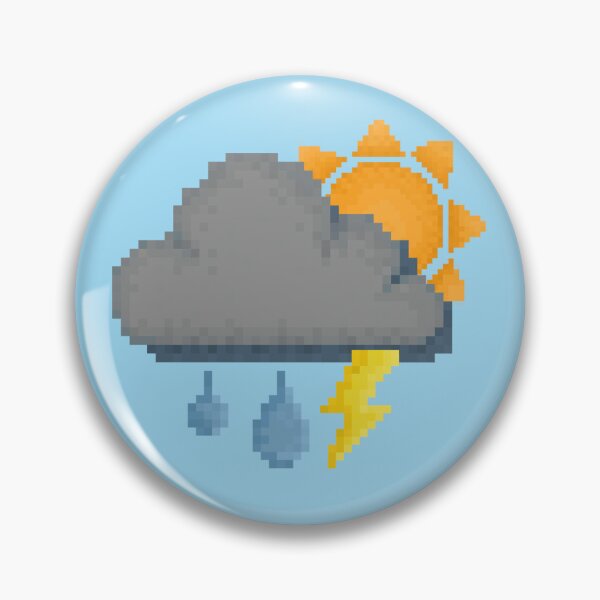 Artikelvorschau, Retro mürrisches sonniges Regensturm-Pixel-Design entworfen und verkauft von 8BitTrip.