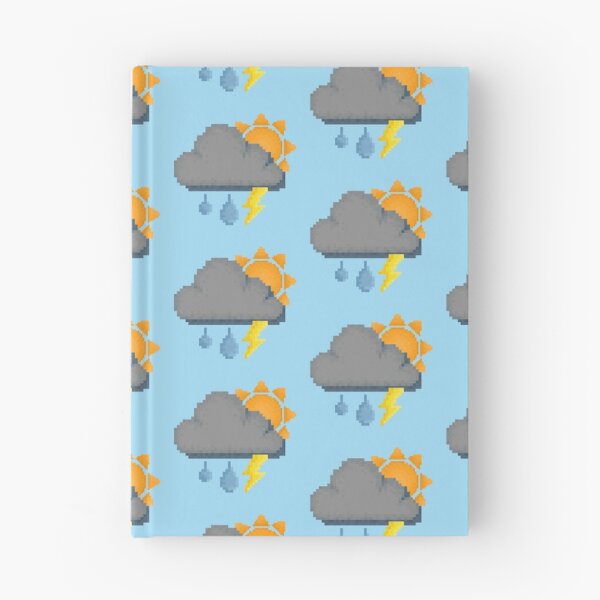 Item preview, Retro Grumpy Sunny Rain Storm Pixel Design designed and sold by 8BitTrip.