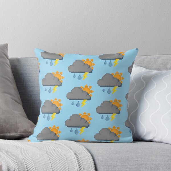 Item preview, Retro Grumpy Sunny Rain Storm Pixel Design designed and sold by 8BitTrip.