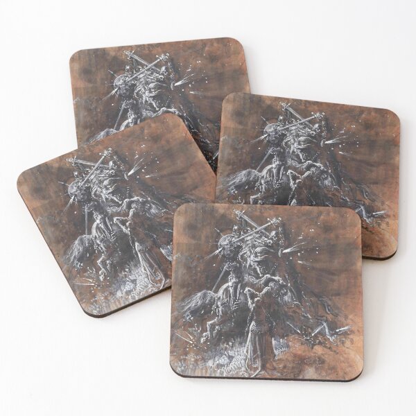 Item preview,  two knights riding horses fighting for a woman - Gustave Dore designed and sold by Vintage Designs +.