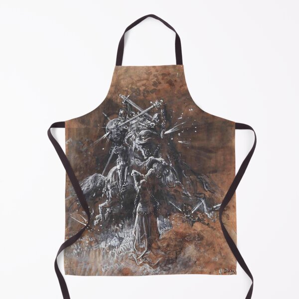 Item preview,  two knights riding horses fighting for a woman - Gustave Dore designed and sold by Vintage Designs +.