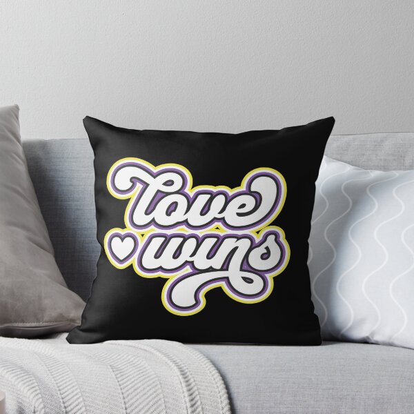 Item preview, Love Wins Nonbinary Pride Non Binary Flag LGBTQ+ Retro Heart designed and sold by Queer Pride Shop.