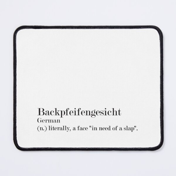 Item preview, Backpfeifengesicht - German - Funny Word Definition designed and sold by Zooone.