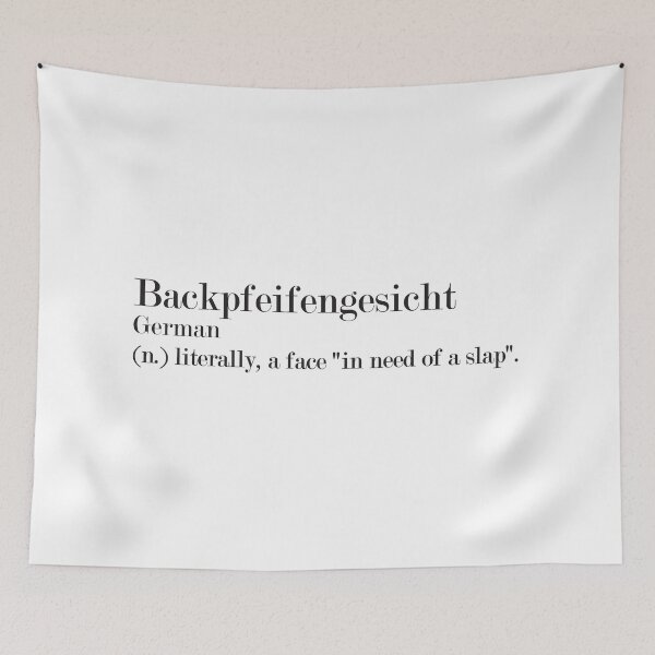 Item preview, Backpfeifengesicht - German - Funny Word Definition designed and sold by Zooone.