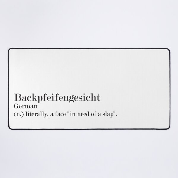Item preview, Backpfeifengesicht - German - Funny Word Definition designed and sold by Zooone.