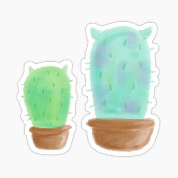 Mike and Sully, Cactus, Monsters, Inc Sticker