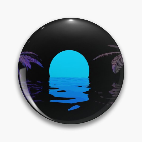 Artikelvorschau, Vollmond an einem Strand mit Palmen entworfen und verkauft von Mahe-Art.