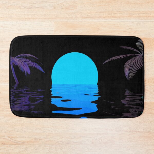 Item preview, Full Moon set On A Beach With Palm Trees designed and sold by Mahe-Art.