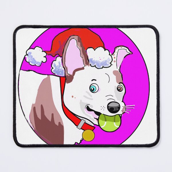 Item preview, MERRY GRUFFMAS DOG CARTOON FUCHSIA designed and sold by Marni Scofidio Desi9ns.