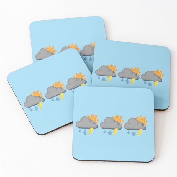 Item preview, Retro Grumpy Sunny Rain Storm Pixel Design designed and sold by 8BitTrip.