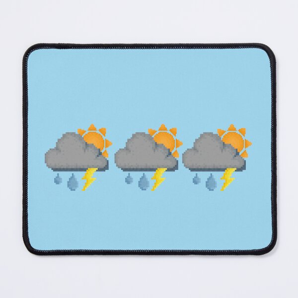 Item preview, Retro Grumpy Sunny Rain Storm Pixel Design designed and sold by 8BitTrip.