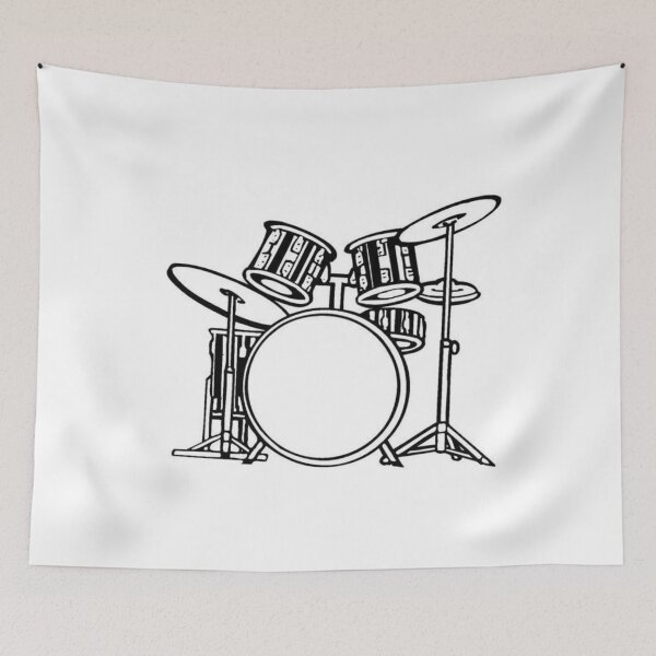 Item preview, drum set drawing designed and sold by lionjak.