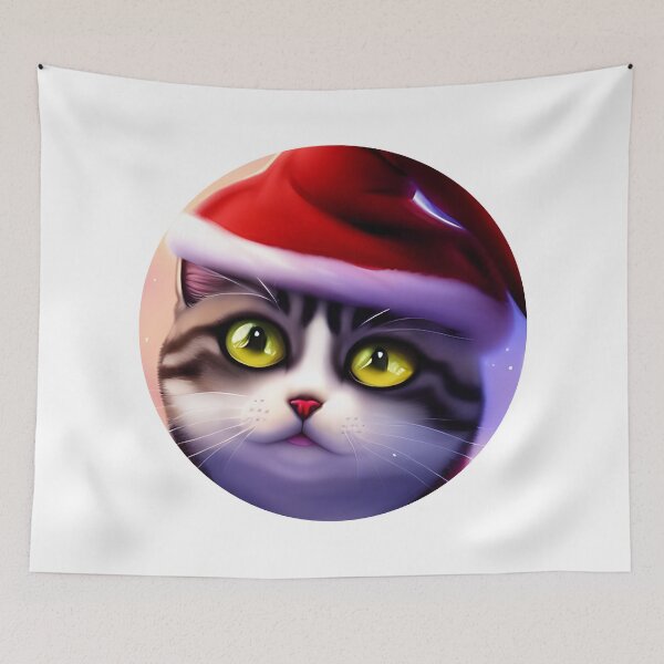 Item preview, Christmas Cat Closeup designed and sold by ArtificialCraft.