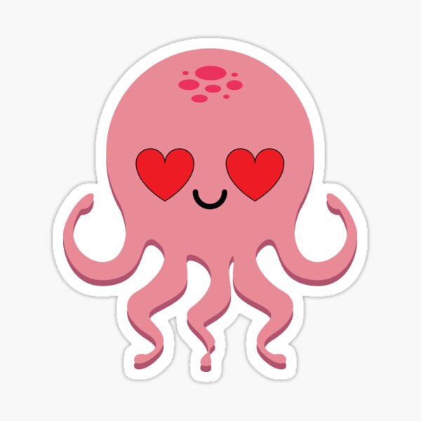 "Octopus Emoji " Sticker by HippoEmo Redbubble